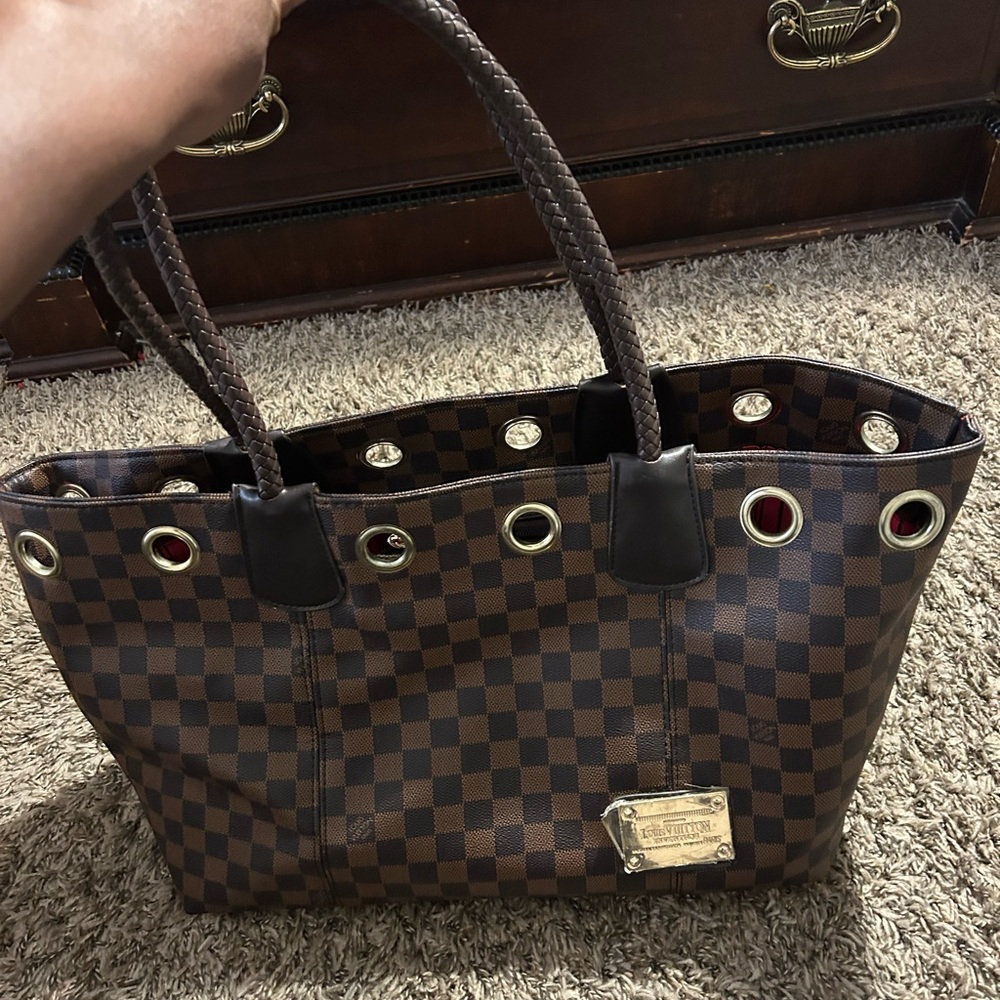 Louis Vuitton Checkered Brown Tote Bag